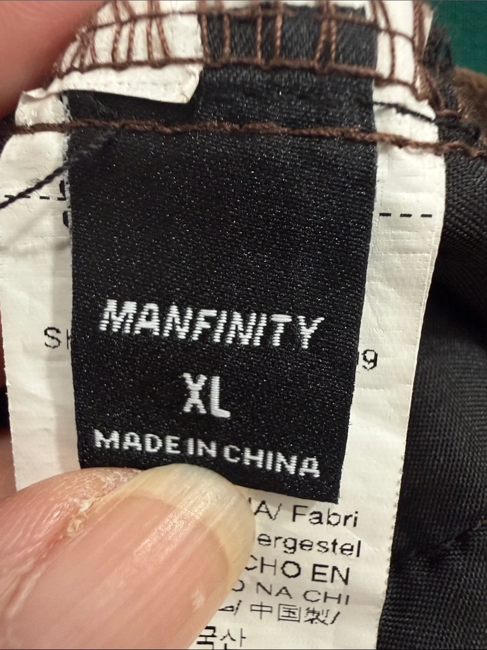 MANFINITY Brown Corduroy Drawstring Men’s Pants Size XL